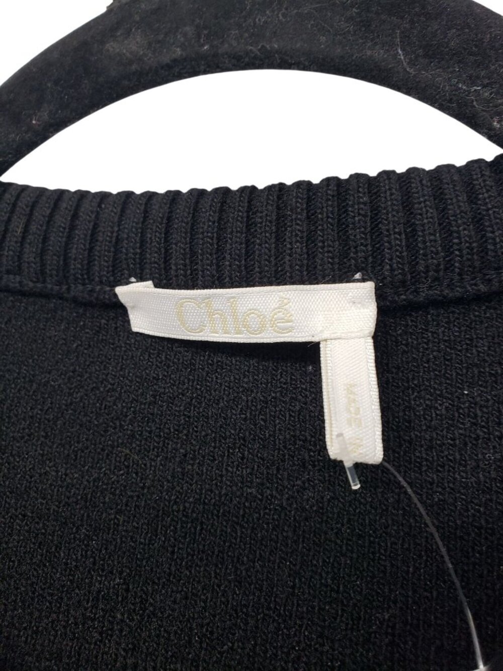 Chloe $1990 Wool Blend Jacquard Sweater Black Brown Crew Neck Fair Isle Fall - Picture 6 of 16